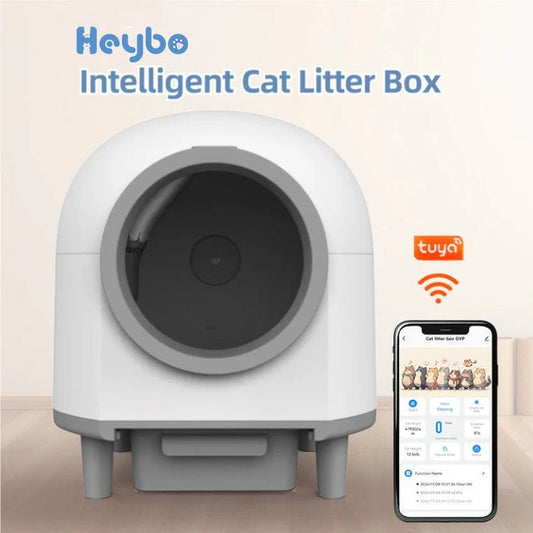 HEYBO Smart Automatic Cat Litter Box with Data Recording