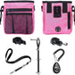 4-In-1 Dog Training Set, Puppy Training Treats- Dog Treat Training Pouch, Dog Whistle, Dog Doorbells, Dog Clicker, Ideal Gift for First Time Pet Owners, Training Dog Owners (Black)