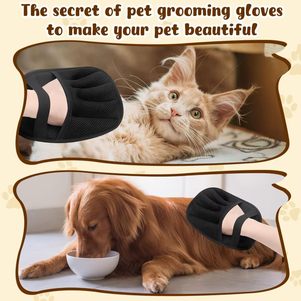 2 Pack Pet Hair Remover Gloves,2025 Upgraded Static Removal Gloves, for Pet Hair, Cat & Dog Hair Removal Tool for Couch,Furnitur