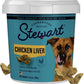 Single Ingredient Freeze Dried Raw Dog Treats, Chicken Liver, 1.5 Ounce, Approx. 25 Pieces per Resealable Tub, Training Treats or Meal Topper, High Protein, Grain Free, Gluten Free