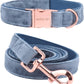 Dog Collar and Leash, Velvet Dog Collar and Leash Set, Soft & Comfy, Adjustable Collars for Dogs