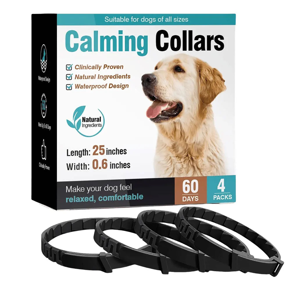 3/4Pcs Cats Dogs Calming Pheromone Collars Pets Relieve Anxiety Adjustable Natural Calm Relax Soothing Collars for Puppy Kitten