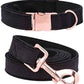 Dog Collar and Leash, Velvet Dog Collar and Leash Set, Soft & Comfy, Adjustable Collars for Dogs