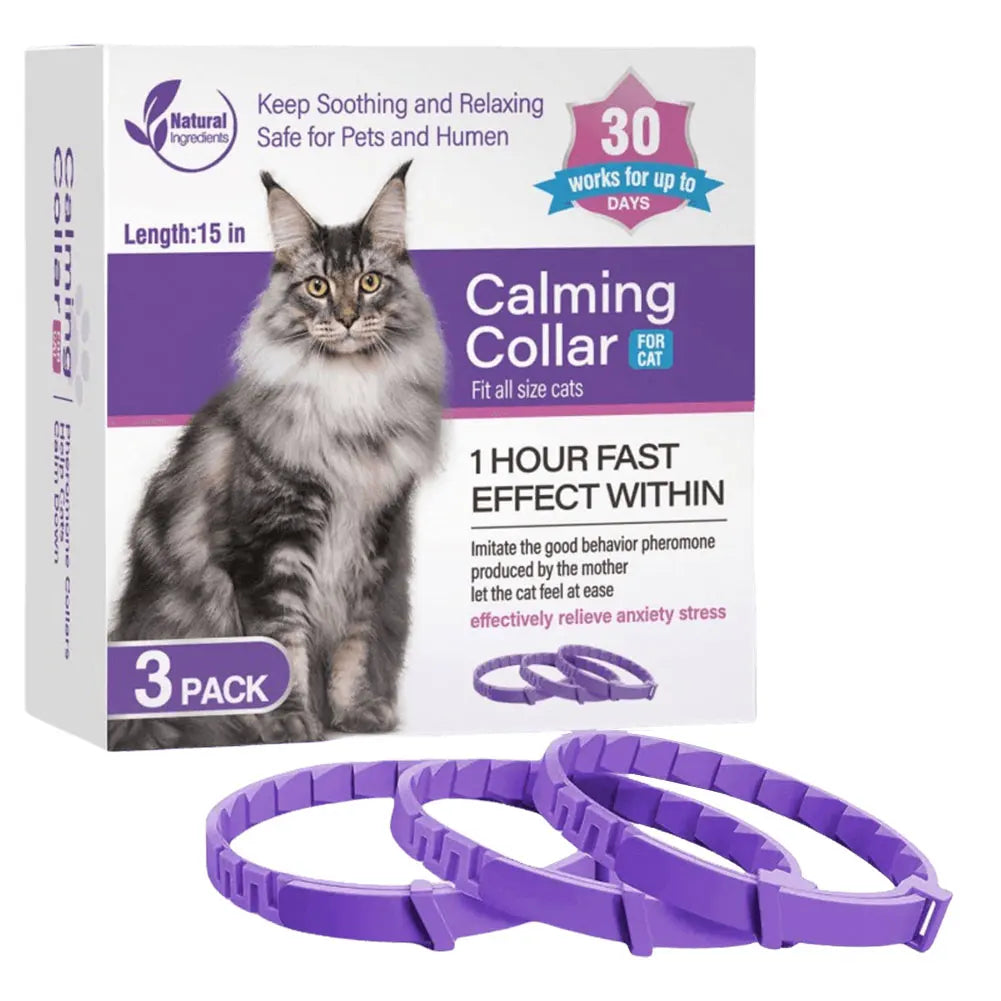 3/4Pcs Cats Dogs Calming Pheromone Collars Pets Relieve Anxiety Adjustable Natural Calm Relax Soothing Collars for Puppy Kitten