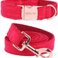 Dog Collar and Leash, Velvet Dog Collar and Leash Set, Soft & Comfy, Adjustable Collars for Dogs