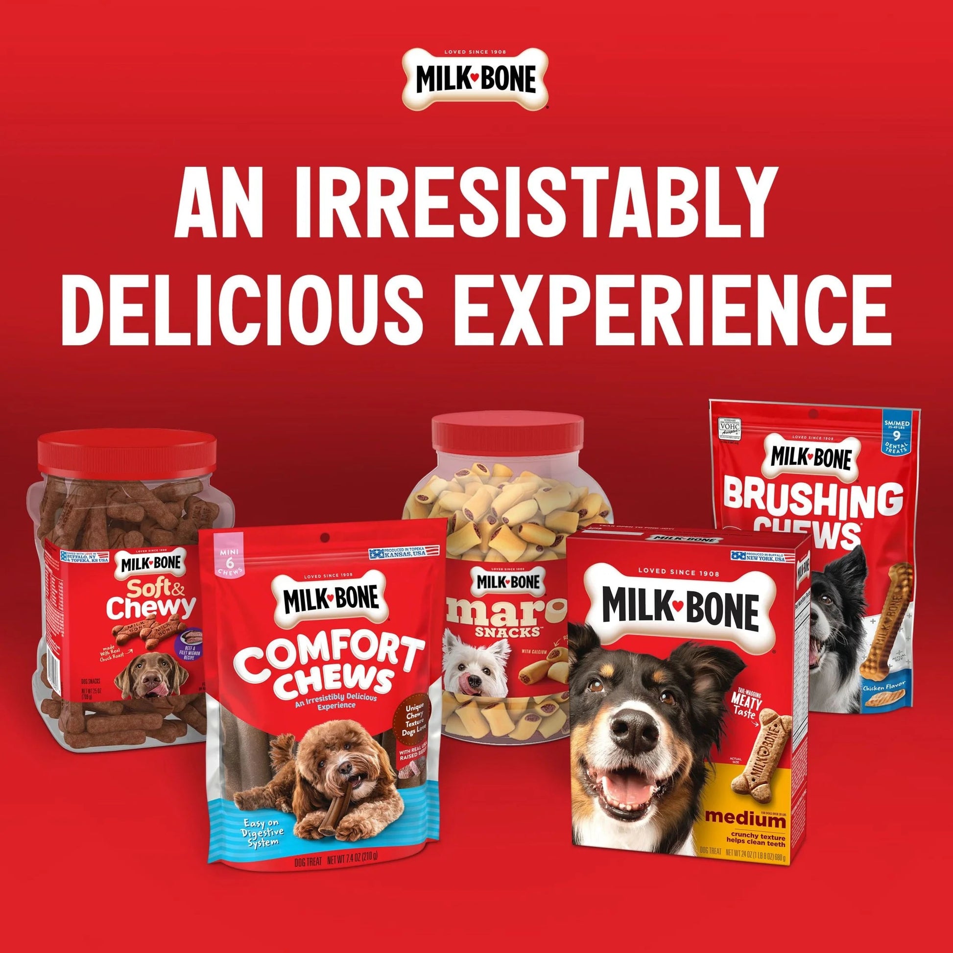 Milk Bone Marosnacks Peanut Butter Flavor Dog Treats with Bone Marrow, 40 Oz