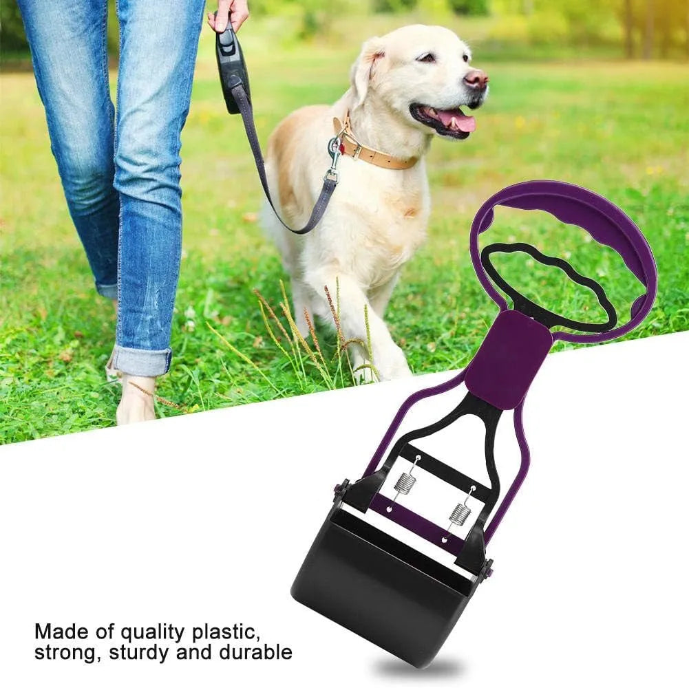 Dog Poop Scooper, 28Cm Length Portable Pet Puppies Plastic Waste Picking up Clip Dogs Cats Waste Pickup Collect Tools with Long Handle() Litter Waste Receptacles