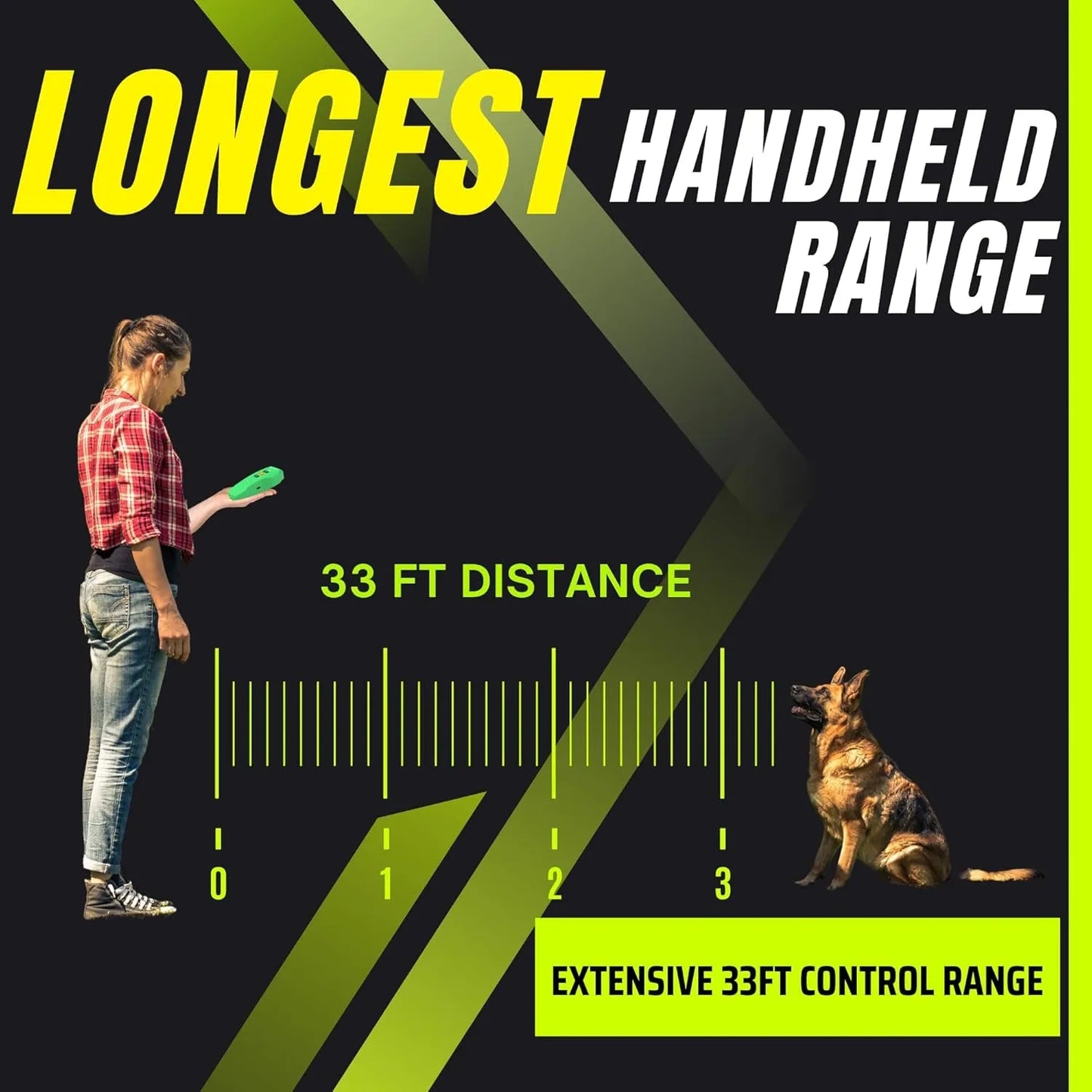 2Nd Gen Dog Bark Deterrent Devices | Long Range Ultrasonic | Bark Collar Alternative | Dog Training Indoor/Outdoor | Rechargeable anti Bark Device for Dogs