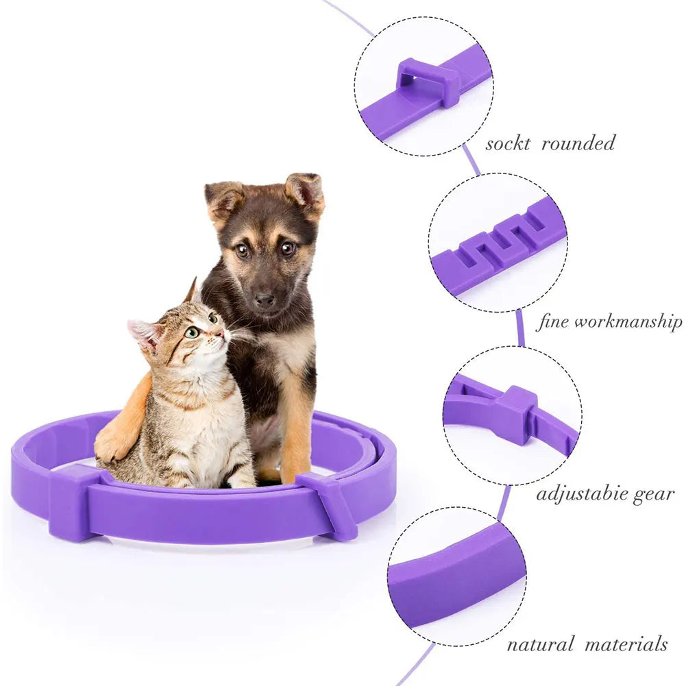 3/4Pcs Cats Dogs Calming Pheromone Collars Pets Relieve Anxiety Adjustable Natural Calm Relax Soothing Collars for Puppy Kitten