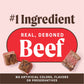 Power Bites Natural Soft and Chewy Real Meat Dog Treats, Grain Free Snack with Real Beef Recipe, 6 Oz. Bag